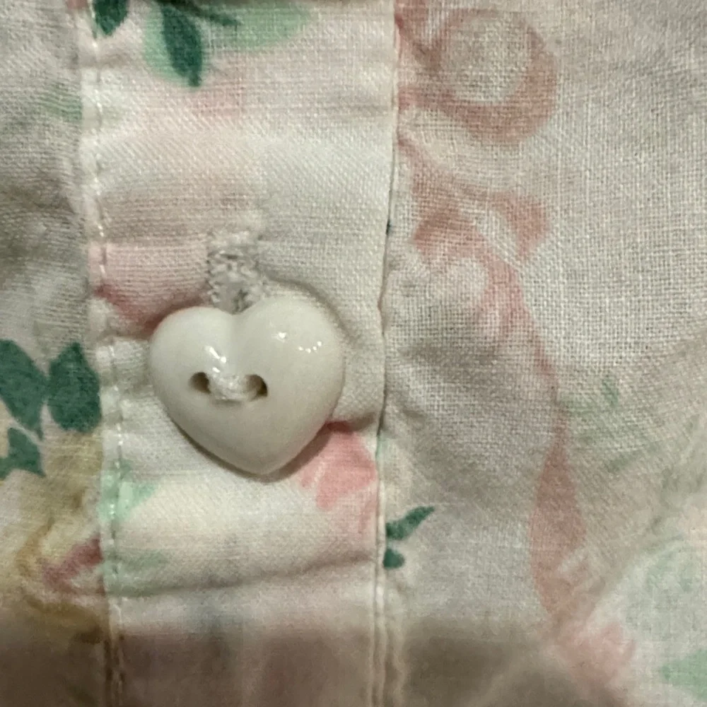 Erika Taylor Country Cottons Floral Nightgown in Cream with Pink & Green - Picture 5 of 7
